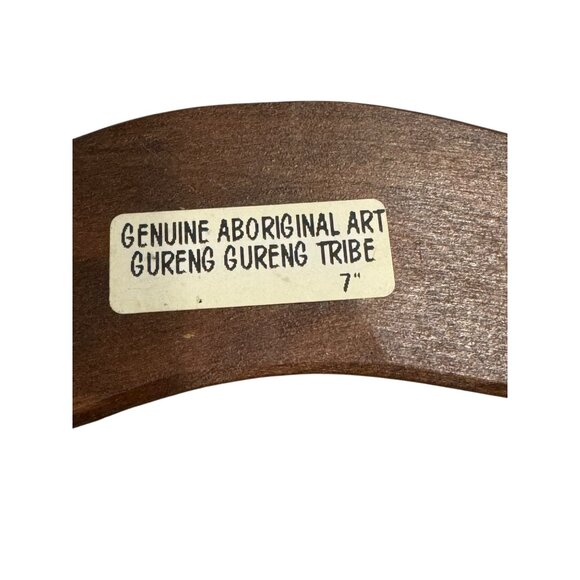 Handcrafted Wooden Boomerang With Aboriginal Art Design By Gureng Gureng Tribe - - Picture 3 of 8